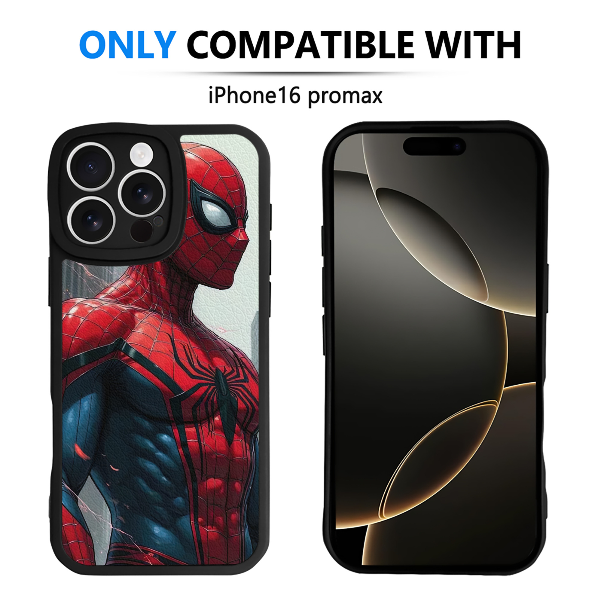 Spider Man スパイダーマン 【iPhone 16シリーズ対応】シリコンスマホケース（レザー調） 材質：シリコン